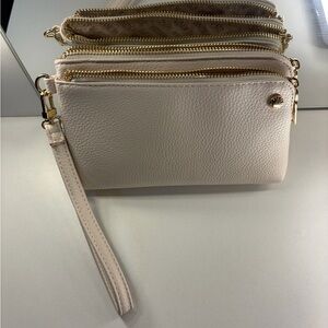 Steve Madden Beige Wristlet Wallet